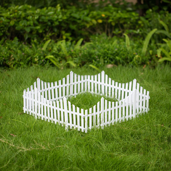 Gardenised 13'' H x 23.75'' W White Plastic Fencing Wayfair Canada
